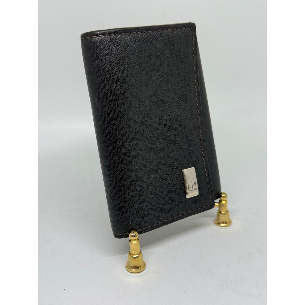 Dunhill Dark Brown‎ Leather 6 Hook Key Holder Wallet Case Vintage EUC Gift Mens